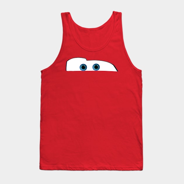 Lightning McQueen Eyes Tank Top by osnapitzami